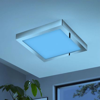 Eglo - Lámpara de techo LED RGBW regulable FUEVA-C LED/21W/230V Bluetooth IP44 30x30 cm