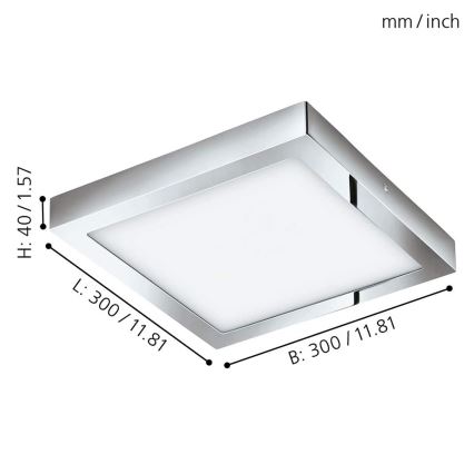 Eglo - Lámpara de techo LED RGBW regulable FUEVA-C LED/21W/230V Bluetooth IP44 30x30 cm