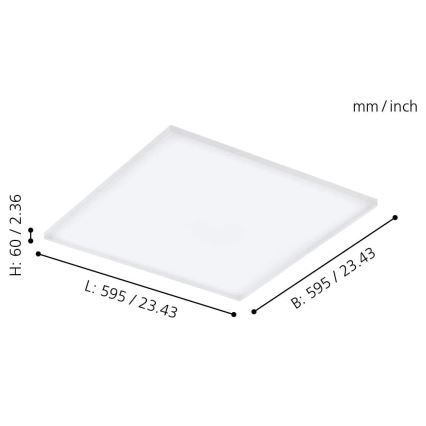 Eglo - Plafón LED RGB regulable TURCONA-C LED/30W/230V + CR