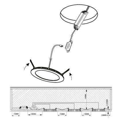Eglo - Juego de 3 focos empotrables LED para baño FUEVA LED/2,8W/230V IP44 cromo brillante, diámetro 8,5 cm