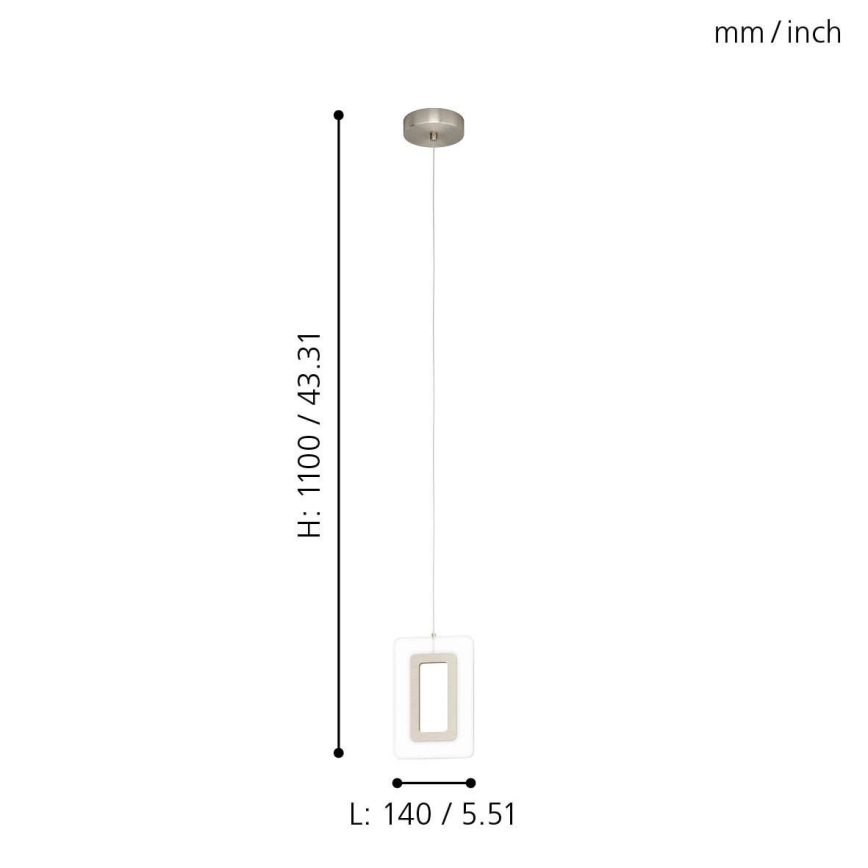 Eglo 98678 - Lámpara colgante con cable ENALURI LED/5,4W/230V