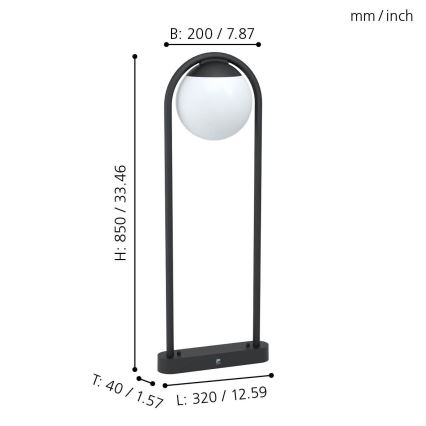 Eglo 98733 - Lámpara de exterior VECCHIA 1xE27/28W/230V IP44