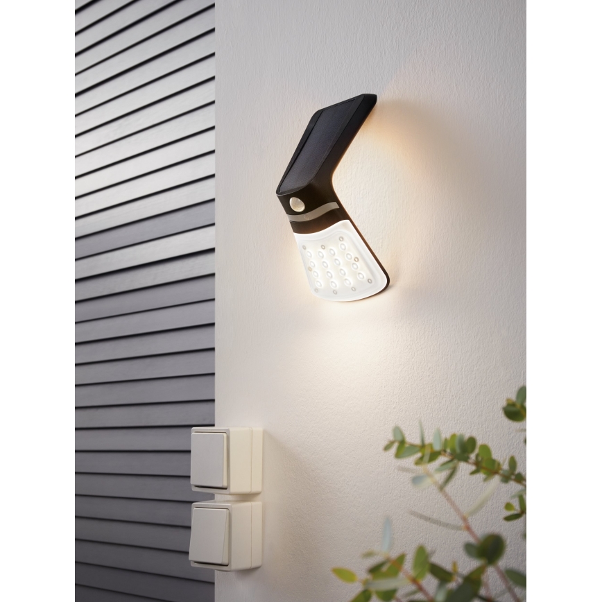 Eglo - Lámpara solar LED con sensor LED/2W/3,7V 1200 mAh IP44