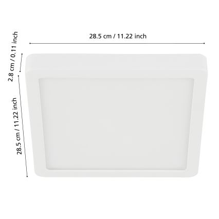 Eglo - Plafón LED regulable para baño LED/19,5W/230V 2700-6500K IP44 ZigBee 28,5x28,5 cm
