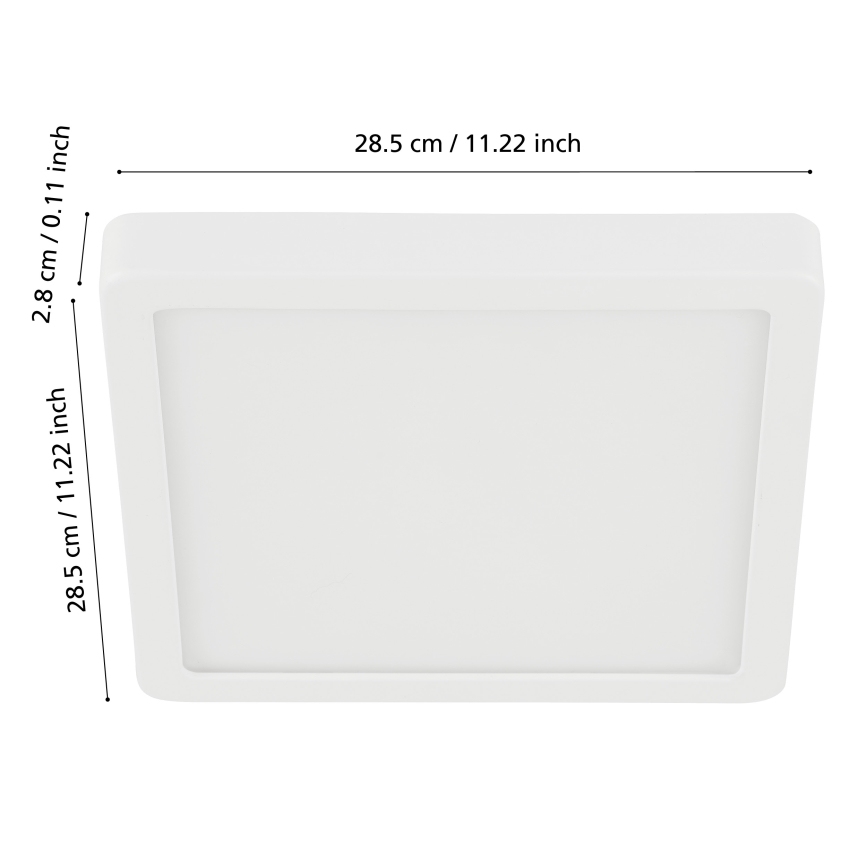 Eglo - Plafón LED regulable para baño LED/19,5W/230V 2700-6500K IP44 ZigBee 28,5x28,5 cm