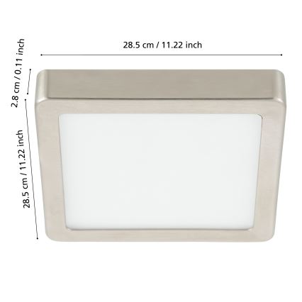 Eglo - Plafón LED regulable para baño LED/19,5W/230V 2700-6500K IP44 ZigBee 28,5x28,5 cm
