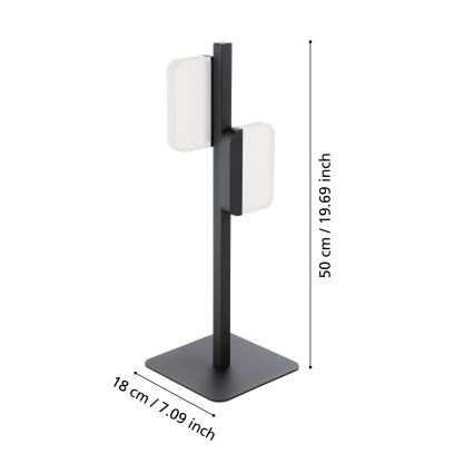 Eglo 98878 - Lámpara de mesa LED ERVIDEL 2xLED/4,5W/230V