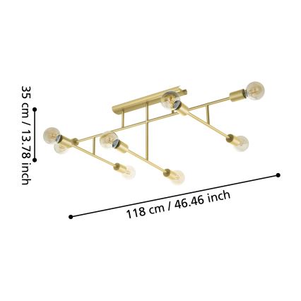 Eglo - Lámpara de suspensión 8xE27/40W/230V