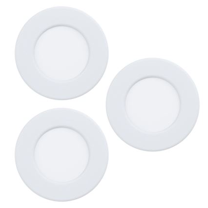 Eglo - Set de 3 focos empotrables LED FUEVA 5 5 LED/2,7W/230V Ø 8,6 cm