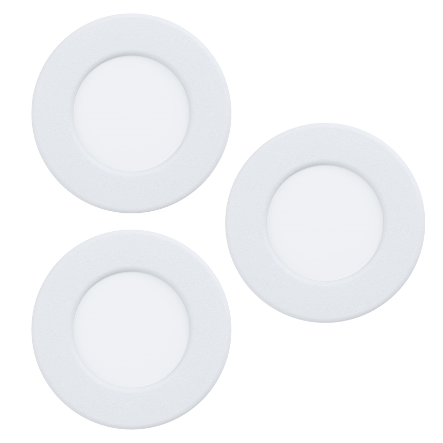 Eglo - Set de 3 focos empotrables LED FUEVA 5 5 LED/2,7W/230V Ø 8,6 cm