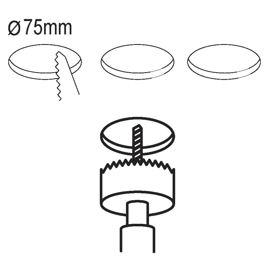 Eglo - Set de 3 focos empotrables LED FUEVA 5 5 LED/2,7W/230V Ø 8,6 cm
