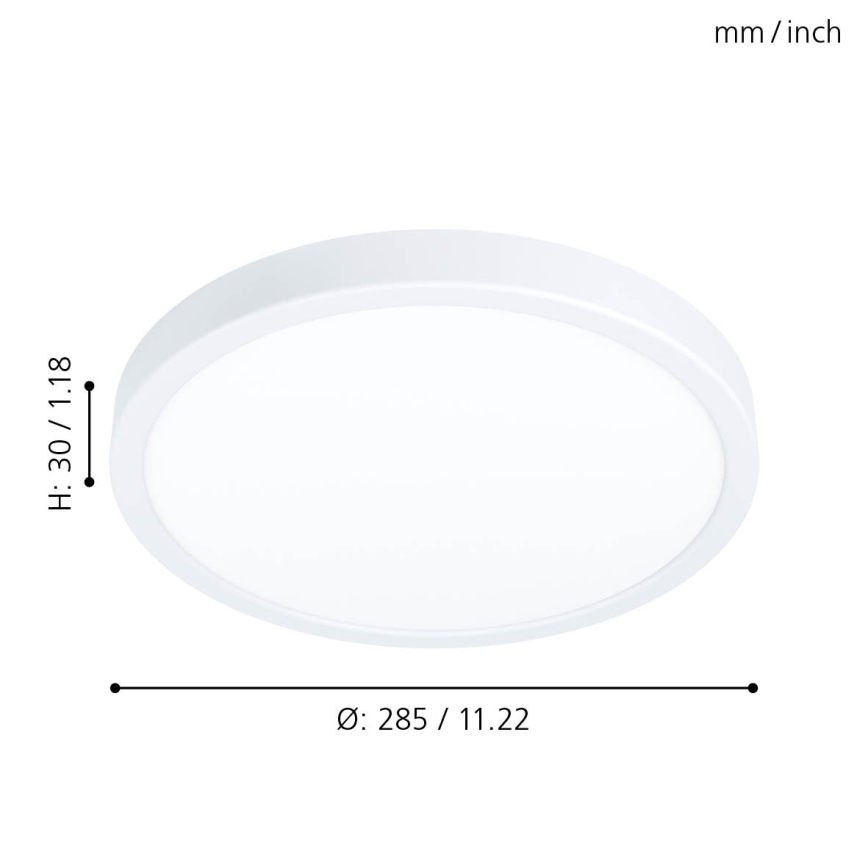 Eglo - Lámpara de techo LED 20W/230V, Ø 28,5 cm