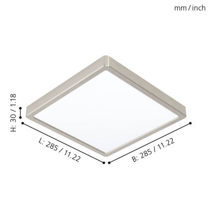 Eglo - Plafón LED 20W/230V 28,5x28,5 cm