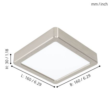 Eglo - Plafón LED LED/10,5W/230V 16x16 cm