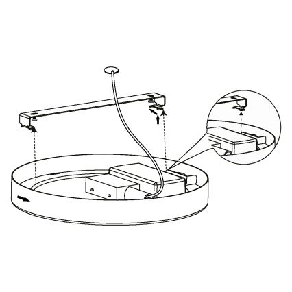 Eglo - Lámpara de techo LED regulable, LED 16,5 W, 230 V, Ø 21 cm