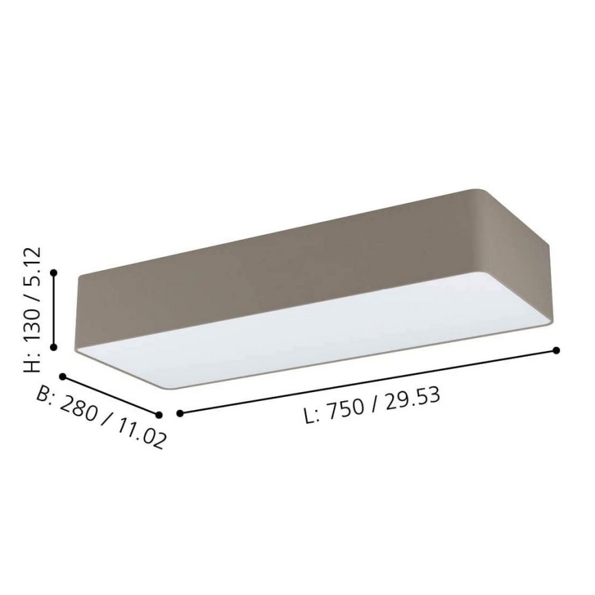 Eglo 99301 - Lámpara de techo POSADERRA 3xE27/28W/230V