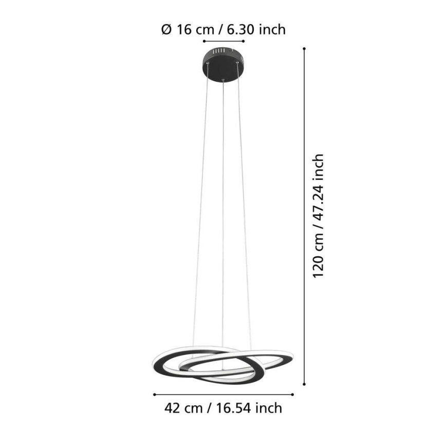 Eglo 99396 - Lámpara colgante LED suspendida por cable ROLIMARE LED/35W/230V