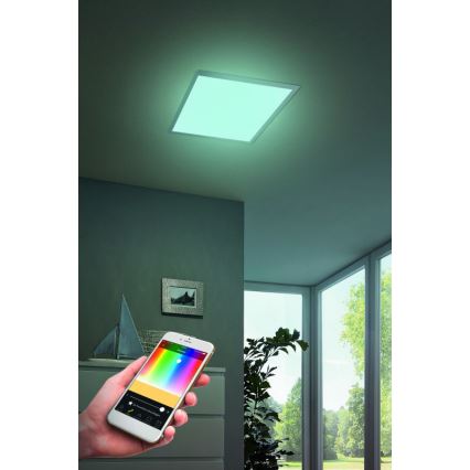 Eglo - LED RGB luminaria de techo regulable SALOBRENA-C LED/16W/230V 30x30 cm + mando a distancia