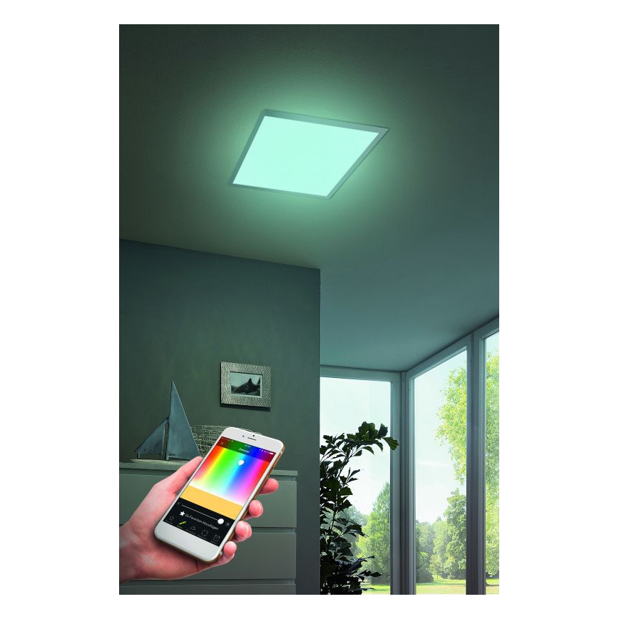 Eglo - LED RGB luminaria de techo regulable SALOBRENA-C LED/16W/230V 30x30 cm + mando a distancia