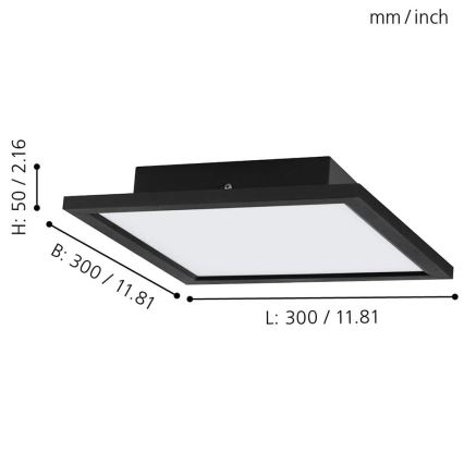 Eglo - LED RGB luminaria de techo regulable SALOBRENA-C LED/16W/230V 30x30 cm + mando a distancia