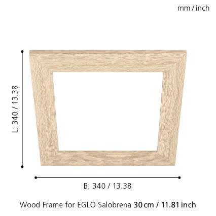 Eglo 99421 - Marco para lámpara de techo SALOBRENA 300x300 mm