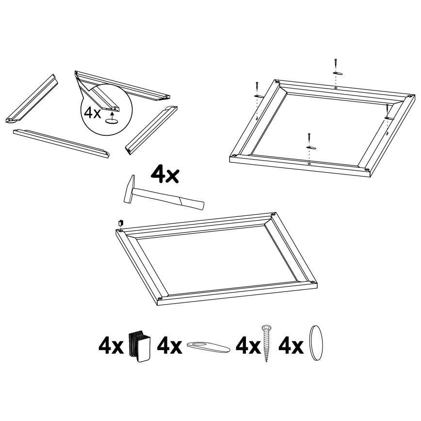 Eglo 99421 - Marco para lámpara de techo SALOBRENA 300x300 mm