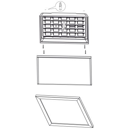 Eglo 99436 - Luminaria de techo PIGLIONASSO LED/32W/230V 645x645 mm
