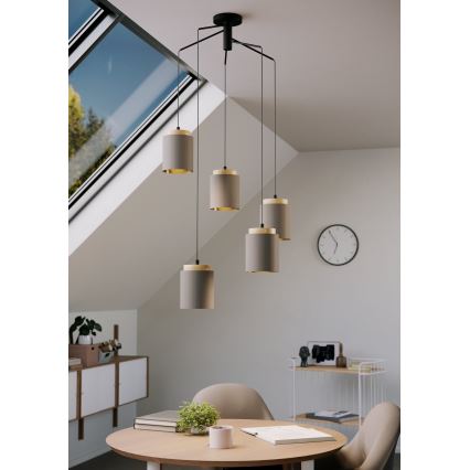 Eglo 99447 - Lámpara colgante con cable ALBARIZA 5xE27/40W/230V tipo araña