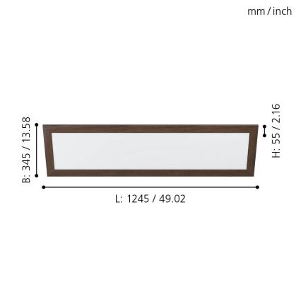Eglo 99476 - Lámpara de techo LED PIGLIONASSO LED/32W/230V 345x1245 mm
