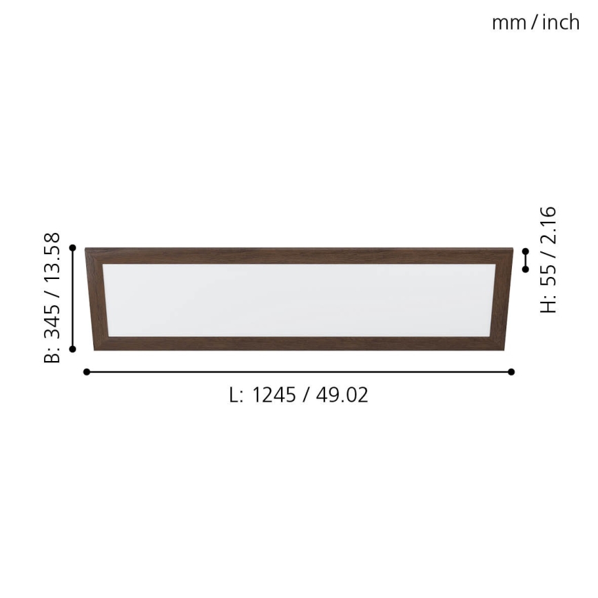 Eglo 99476 - Lámpara de techo LED PIGLIONASSO LED/32W/230V 345x1245 mm
