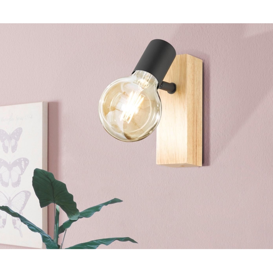 Eglo - Foco de pared TOWNSHEND 1xE27/10W/230V