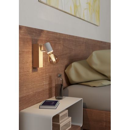 Eglo - Foco de pared TOWNSHEND 1xE27/10W/230V