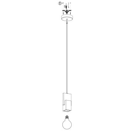 Eglo 99531 - Lámpara colgante con cable LOBATIA 1xE27/40W/230V
