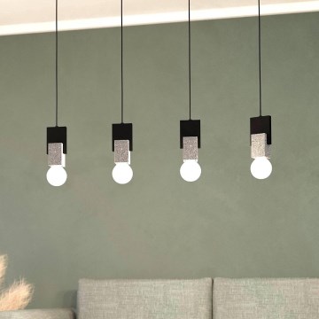 Eglo 99532 - Lámpara colgante suspendida por cable LOBATIA 4xE27/40W/230V