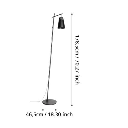 Eglo 99547 - Lámpara de pie CANTERRAS 1xE27/40W/230V