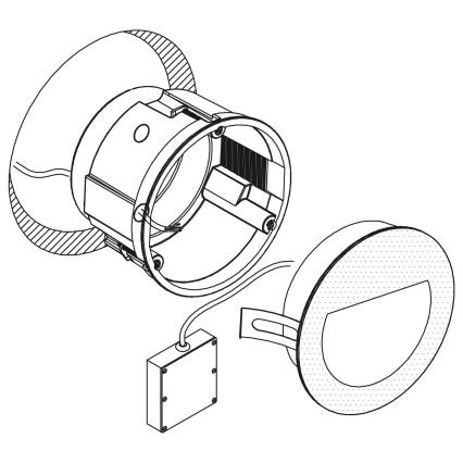 Eglo - Foco empotrable exterior LED LED/2,5W/230V IP65 negro