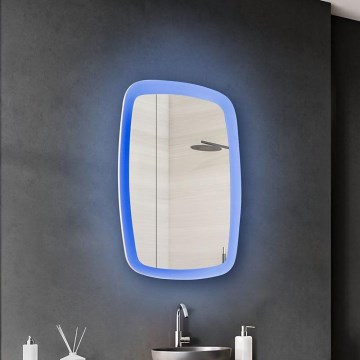 Eglo 99588 - Espejo de baño retroiluminado LED RGBW regulable, 20W/230V, IP44