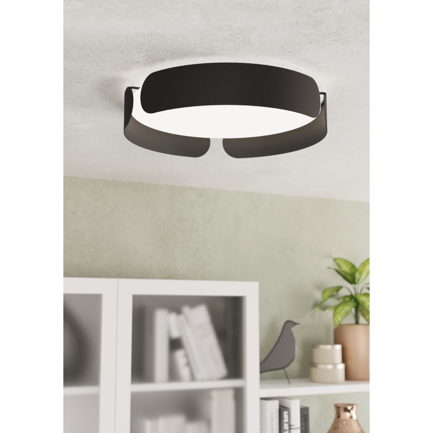 Eglo - Lámpara de techo LED/20W/230V Ø 37 cm negro