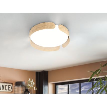 Eglo - Plafón de techo LED/20W/230V Ø 37 cm beige