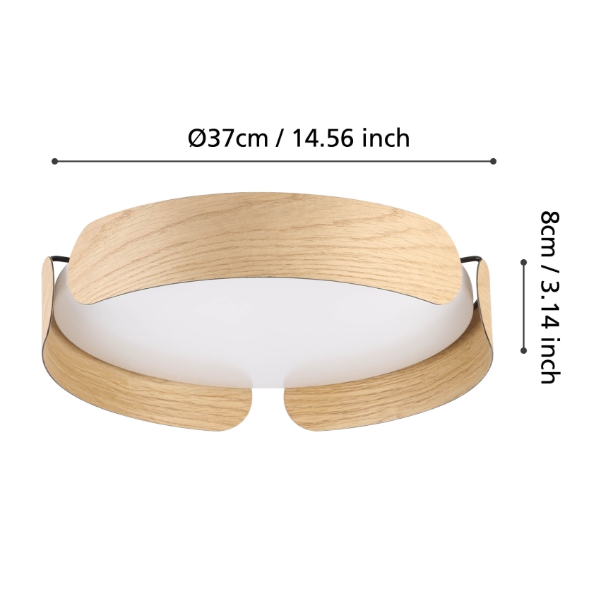 Eglo - Plafón de techo LED/20W/230V Ø 37 cm beige