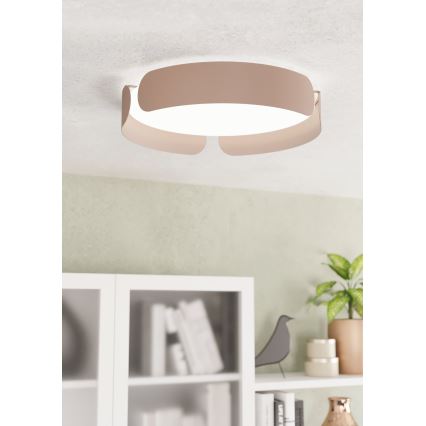 Eglo - Lámpara de techo LED/20W/230V Ø 37 cm marrón
