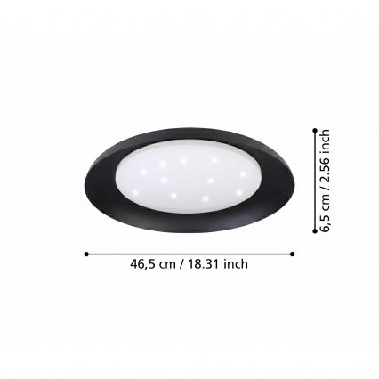 Eglo 99703 - Lámpara de techo LED PENJAMO LED/17,1W/230V negra