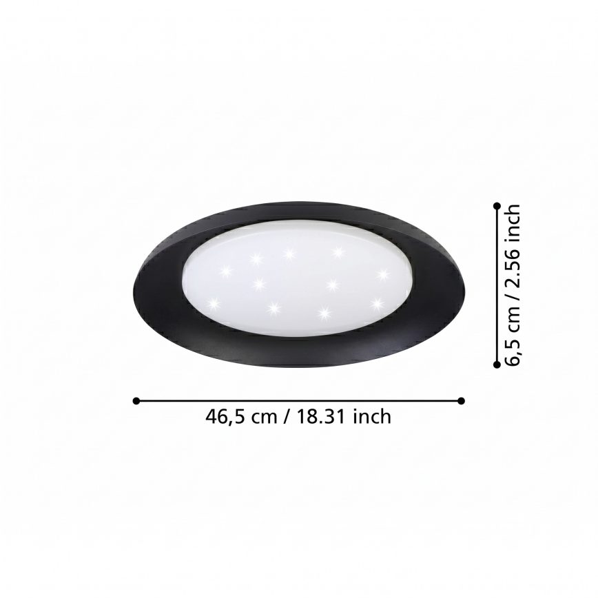 Eglo 99703 - Lámpara de techo LED PENJAMO LED/17,1W/230V negra