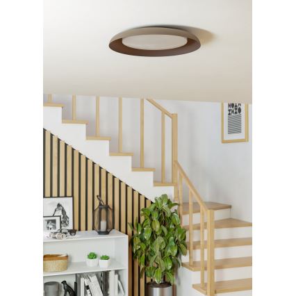 Eglo 99704 - Lámpara de techo LED PENJAMO LED/17,1W/230V marrón