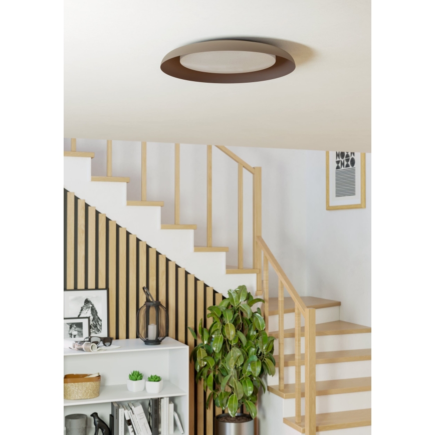 Eglo 99704 - Lámpara de techo LED PENJAMO LED/17,1W/230V marrón