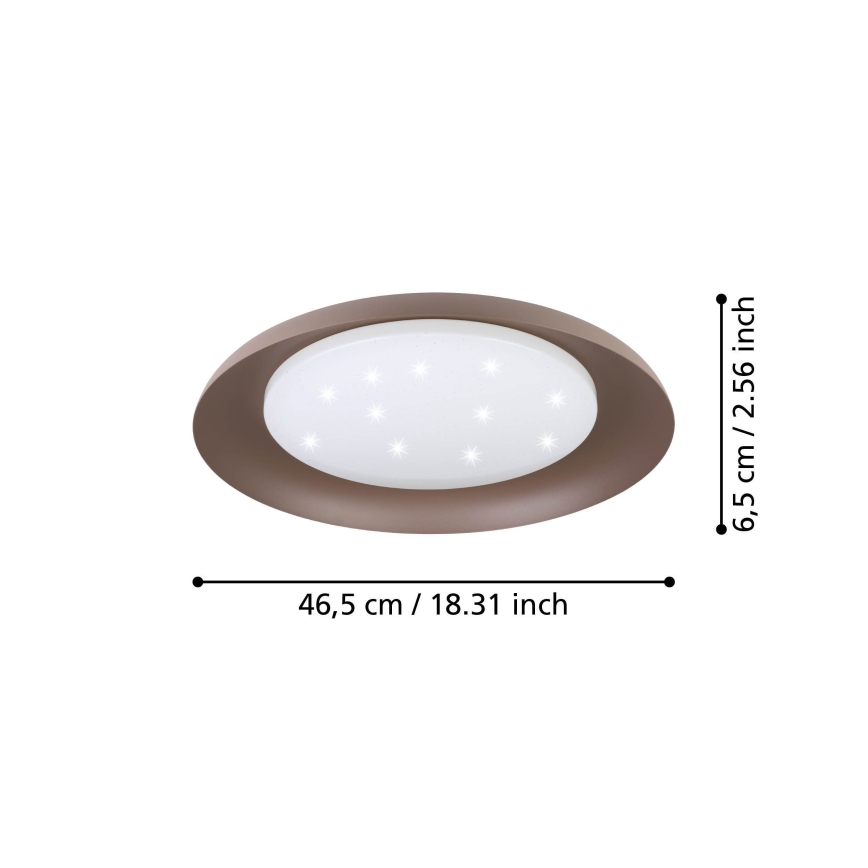 Eglo 99704 - Lámpara de techo LED PENJAMO LED/17,1W/230V marrón