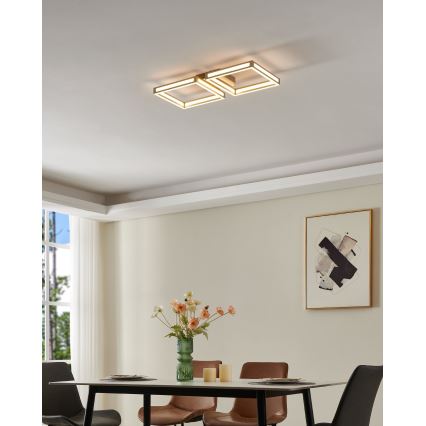 Eglo - Plafón LED 2xLED/11,2W/230V cromo mate