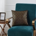 Eglo - Almohada decorativa 45x45 cm negro/dorado