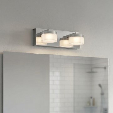 Eglo - Aplique de baño LED regulable 2xLED/7,2W/ IP44