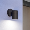 Eglo - Aplique de pared exterior 1xGU10/28W/230V IP44 negro
